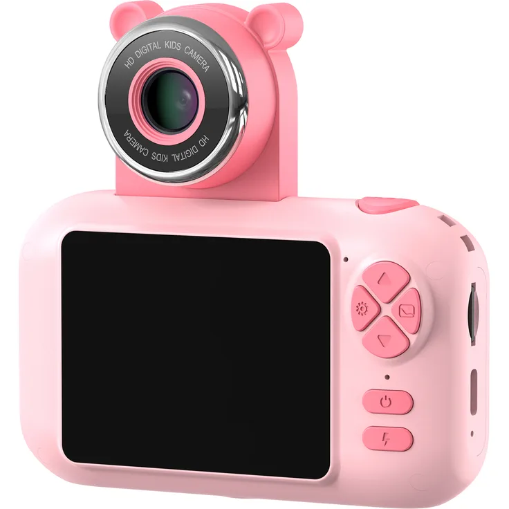 Douself Kinderkamera 1080P High-Clear Digitalkamera mit 180° Flip-Objektiv, 2,4-Zoll IPS-Bildschirm und MP3-Player für Jungen und Mädchen