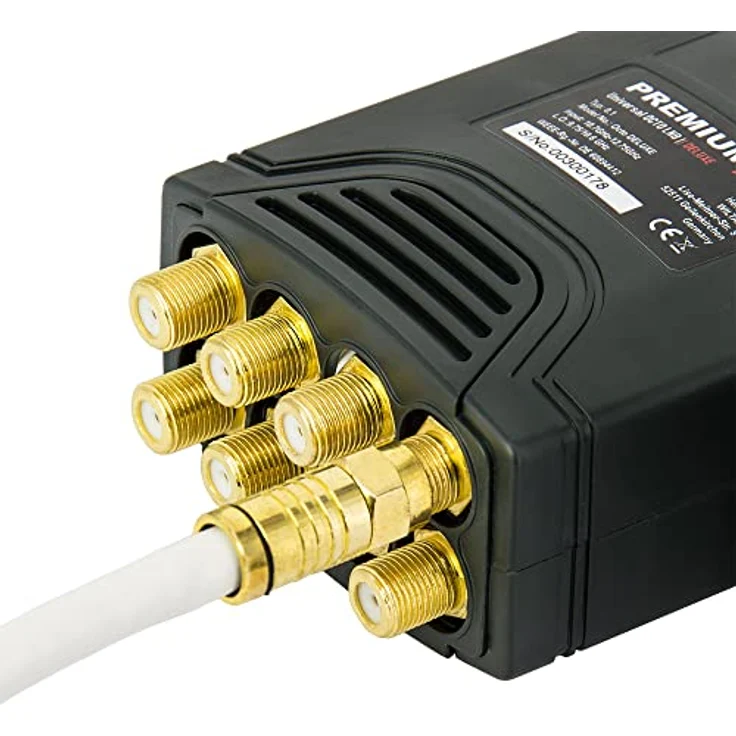Premium X DELUXE100 Satellitenantenne 100 cm Aluminium in Hellgrau, HDTV 3D 4K, Octo LNB, witterungsbeständig, für 8 Teilnehmer – Bild 5