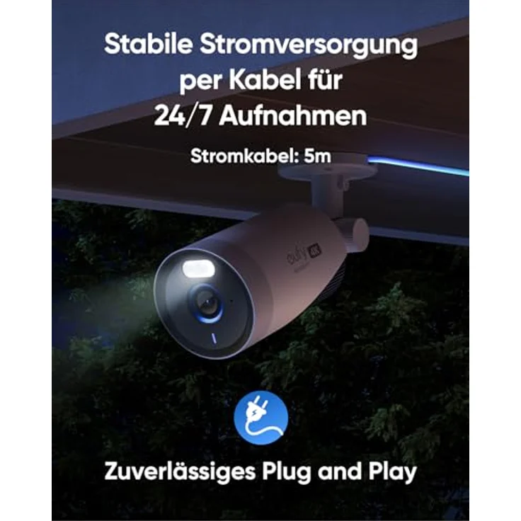 eufy eufyCam E330, Netzwerkkamera, Schwarz, Weiss – Bild 5