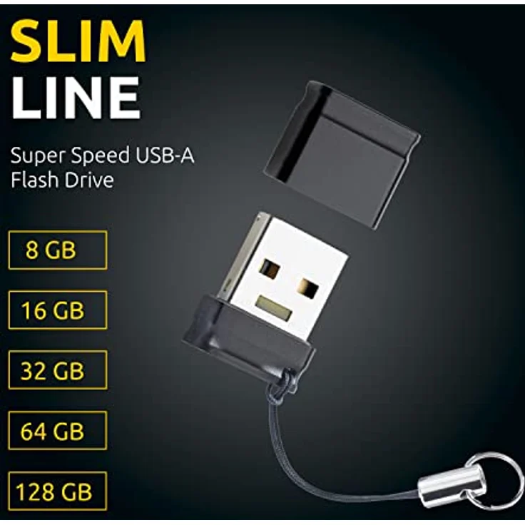 Intenso Slim Line 8 GB USB-Stick USB 3.0 schwarz – Bild 2