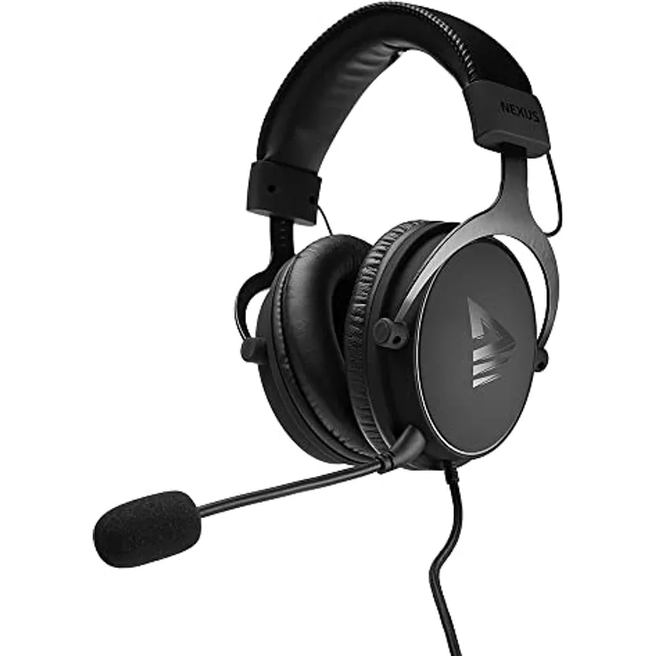 Savio Kopfhörer Gaming Headset mit Mikrofon Nexus Kopfhoerer - Kabelgebundene Kopfhörer mit 50mm Treiber - Leichtes und Komfortables Design