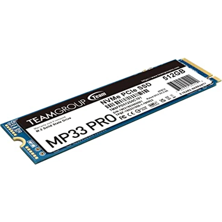 TEAMGROUP MP33 PRO 512 GB M.2 PCIe 2280 NVMe 1.3 interne SSD, bis zu 2100 MB/s Gen3x4 Solid State Drive, Terabyte Written TBW>400 TB TM8FPD512G0C101 – Bild 2