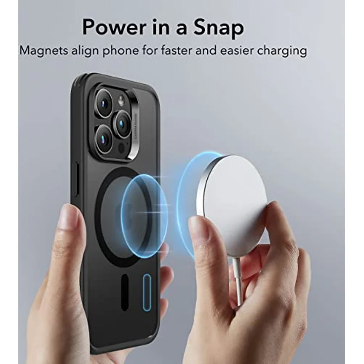 ESR iPhone 14 Pro Max Hülle, Mattschwarz, MagSafe kompatibel, Militärnorm Sturzschutz, Kratzfeste Rückseite, HaloLock Magnetische Funktion – Bild 3