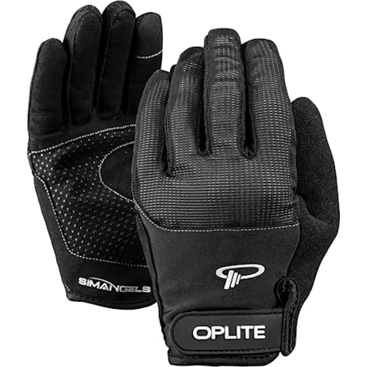 OPLITE Simracing Gloves Gants de Protection Karting Simulation Course Gaming Noir Taille L 23,5 x 10,5 cm