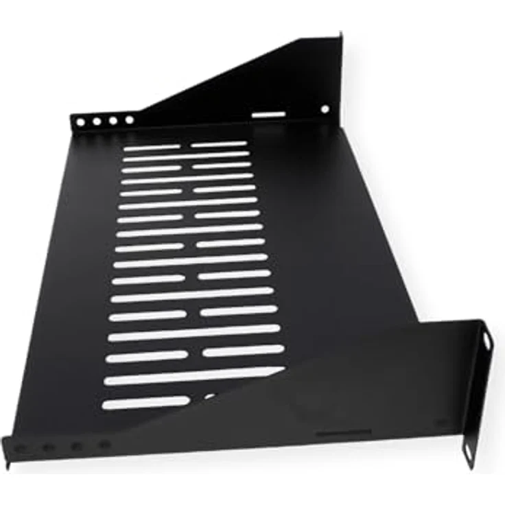 VALUE 19"-Geräteträger, 485 x 250mm, 2HE, max. 10kg, schwarz – Bild 3