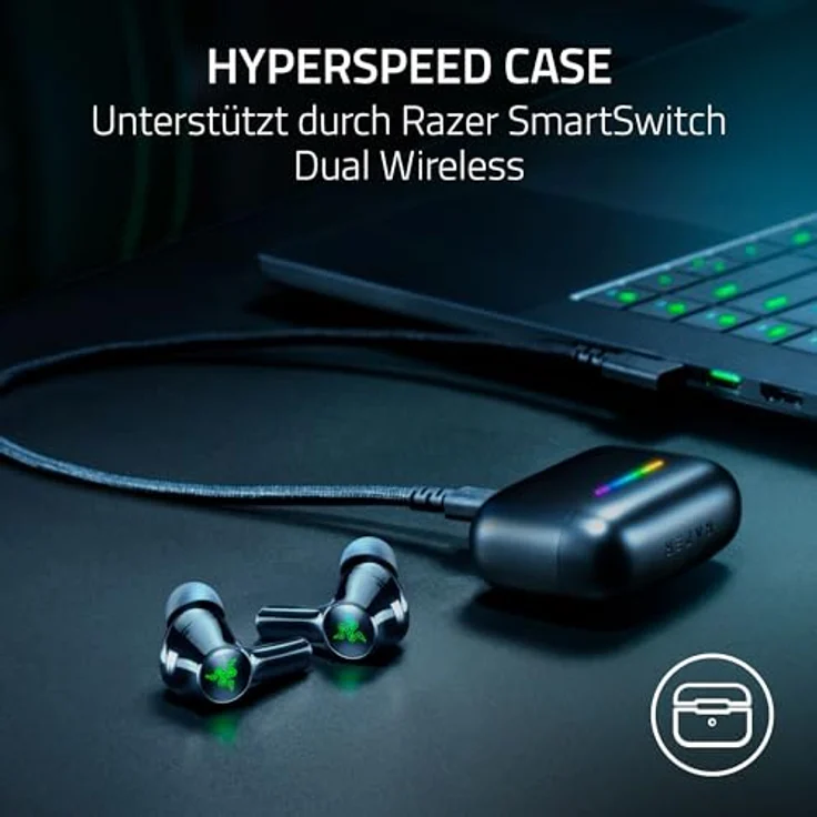 RAZER Hammerhead V3 X Hyperspeed, In-ear Kopfhörer mit Bluetooth 5.3, IPX4 Wasserabweisung, bis zu 35 Stunden Akkulaufzeit, schwarz – Bild 3