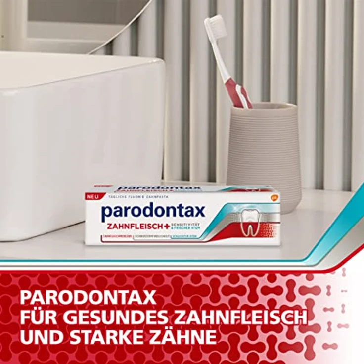 Parodontax Zahnfleisch+ Sensitivität & Frischer Atem Zahnpasta, 3x75ml – Bild 3