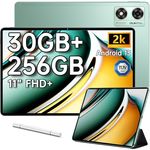 OUKITEL OT8 Tablet 11 Zoll - 30(6+24) GB RAM +256GB ROM (1TB TF) Octa-Core Tablet Android 13, 8800mAh Gaming Tablet, 2K Display, 13MP+8MP Dual SIM Tablet PC, Widevine L1/5G WiFi/4G LTE/TÜV/GPS, Grün