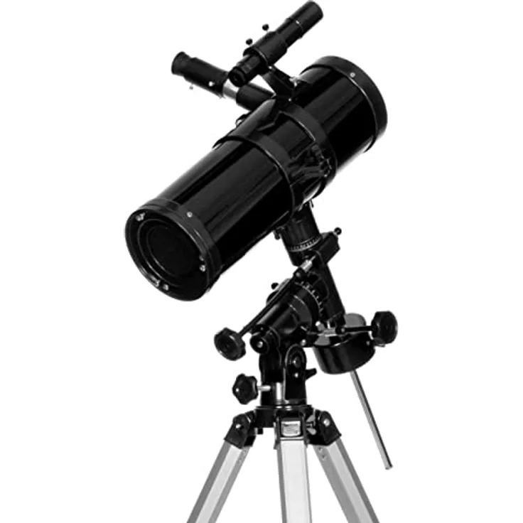 OPTICON - Teleskop Universe I Vergrößerung 200x I Durchmesser 114 mm I Brennweite 1000 mm I Okularauszug 1,25" I Barlowlinse 2X I für Anfänger und Fortgeschrittene I Umfangreichem Zubehör