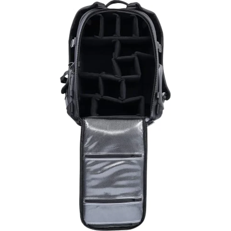 Rollei Fotoliner Ocean Pro: Großer Kamerarucksack in Schwarz aus 49 recycleten PET-Flaschen, Handgepäck-geeignet, inkl. Laptop-Fach, versetzbare Trennwände – Bild 5
