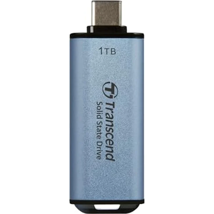 Transcend Portable SSD ESD300C 1TB USB Typ-C 10 Gbit/s PS4/PS5-kompatibel, Blau – TS1TESD300C – Bild 2