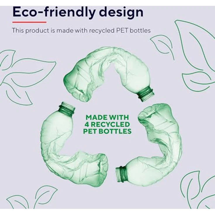 Trust Lisboa Laptophülle 16 Zoll, Laptoptasche aus Recycelten PET-Flaschen, Arbeitstasche Laptop Sleeve, Tasche Herren Damen für MacBook Notebook HP Dell Asus Lenovo Reisen Business - Blau – Bild 3