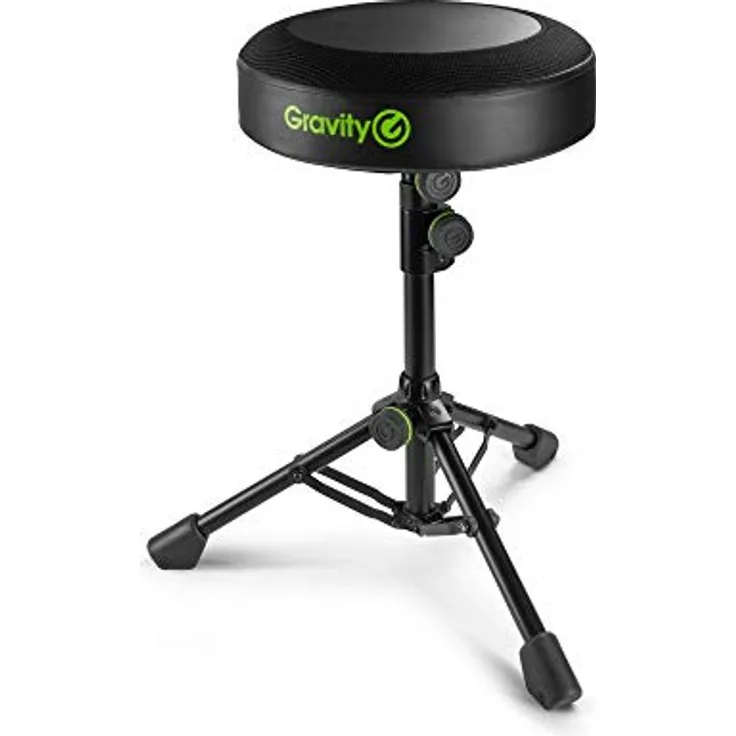 Gravity FD SEAT 1 Musikerhocker klappbar, höhenverstellbar - Atmungsaktive Sitzfläche, stabile Metallkonstruktion (schwarz)