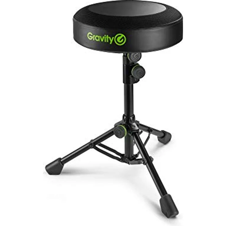 Gravity FD SEAT 1 Musikerhocker klappbar, höhenverstellbar - Atmungsaktive Sitzfläche, stabile Metallkonstruktion (schwarz) – Bild 1