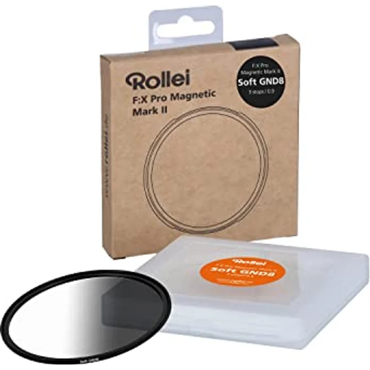 Rollei F:X Pro Magnet MK II Soft GND8, 67mm weicher Verlaufsfilter mit magnetischer Fassung zur Helligkeitsanpassung – Bild 1