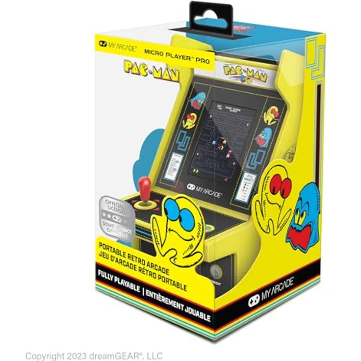 My Arcade PAC-MAN MICRO PLAYER PRO, tragbare Retro-Konsole mit klassischem PAC-MAN Spiel, gelb – Bild 7