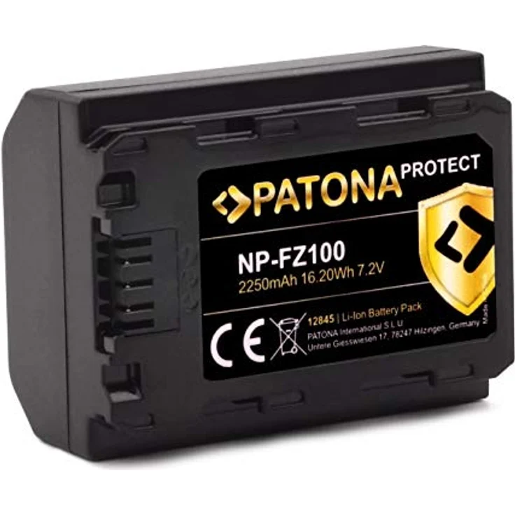 PATONA Protect V1 (1x) Akku NP-FZ100 (2250mAh) ohne Verwendungseinschränkung (GenerationIV) – Bild 1