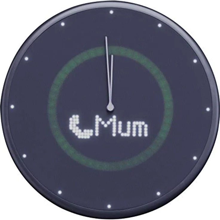 Glance Clock, smarte Wanduhr mit LED-Display, schwarz – Bild 2