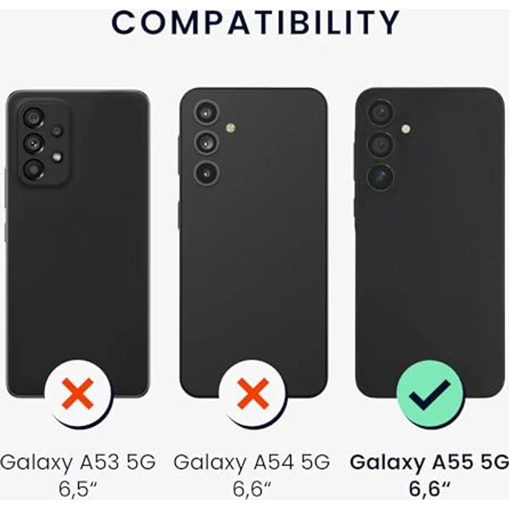 kwmobile Handyhülle für Samsung Galaxy A55 5G - weiches Silikon Case in Baltik Blau, rutschfest und schützend mit präzise ausgeschnittenen Kameralöchern – Bild 2