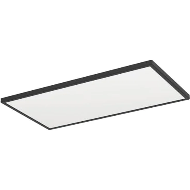 EGLO LED Deckenleuchte Rovito, runde Badezimmer Deckenlampe in Schwarz und Weiß, IP44, 57x30 cm, warmweiß-kaltweiß – Bild 1