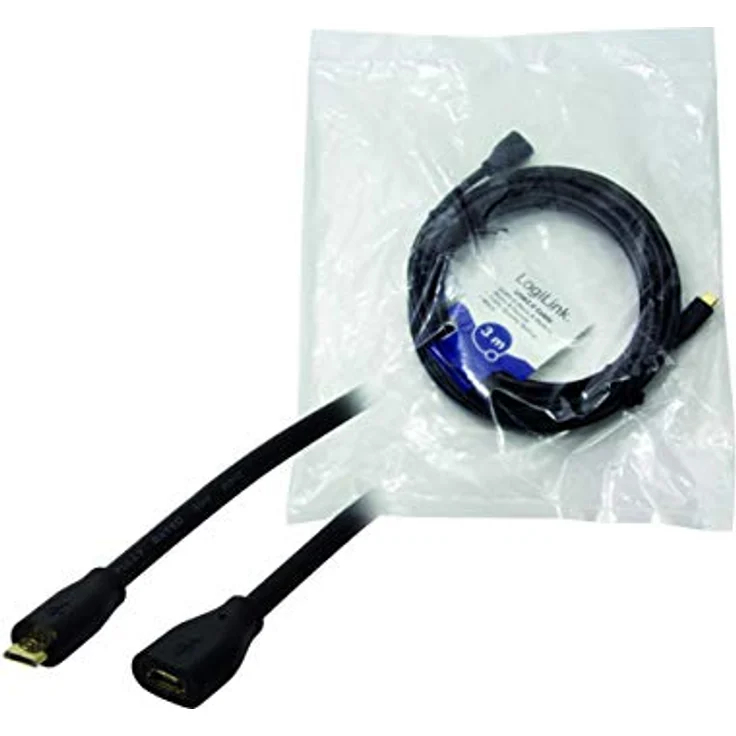 LogiLink CU0124 USB 2.0 Micro-B Verlängerungskabel Schwarz – Bild 4
