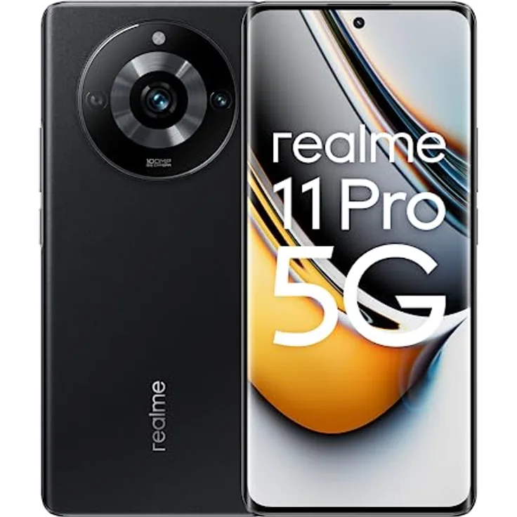 realme 11 Pro 5G 8+128GB Smartphone, 120Hz Curved Vision Display, 100MP OIS Prolight Camera, 5000mAh Massive Battery, 67W SUPERVOOC Charge, Astral Black