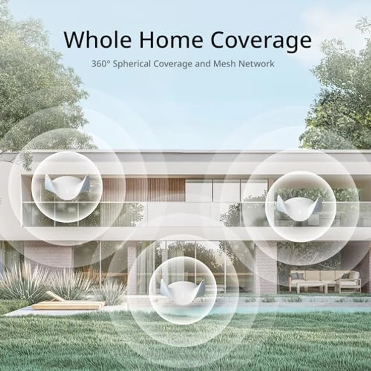 D-Link M36 BE3600 Wi-Fi 7 Smart Mesh Router, Dual-Band 3600 Mbps, KI-gesteuertes Mesh-WLAN, Multi-Link Operation, 2.5GbE-Anschlüsse, erweiterte Sicherheit – Bild 4