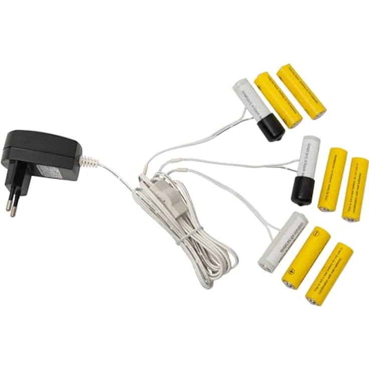 Star Trading Stromadapter für Batterieartikel, ersetzt 3x 3 AA mit 1,8m Zuleitung für LED-Kerzen und Lichterketten, Innenbereich – Bild 2