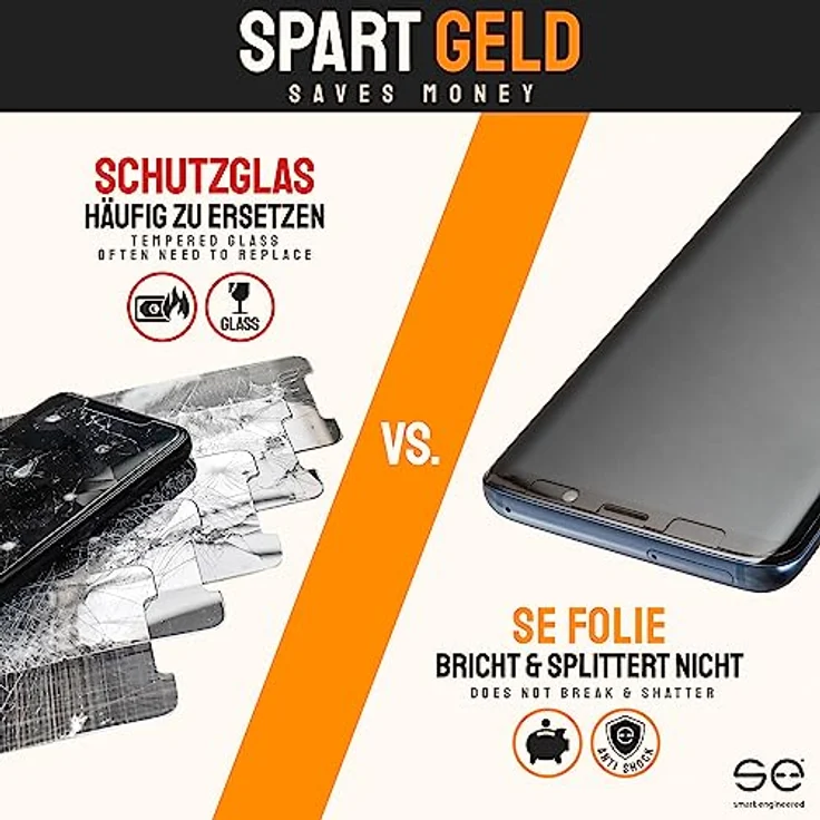 smart engineered Matte Schutzfolie, geeignet für Apple iPhone 7/iPhone 8, Displayschutzfolie, matt – Bild 5