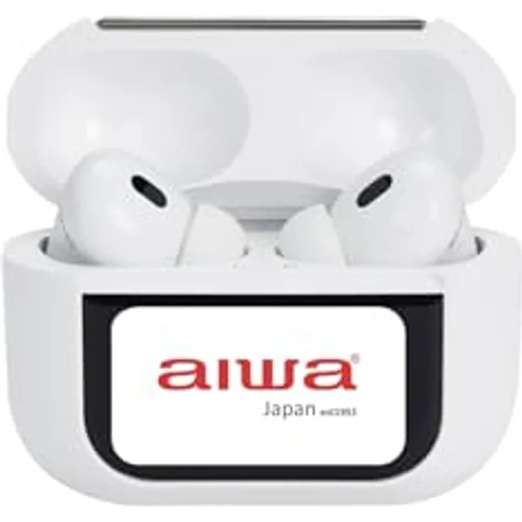 Aiwa EBTW-350WT, Kabellose Kopfhörer mit Ladebox, Weiss und Schwarz