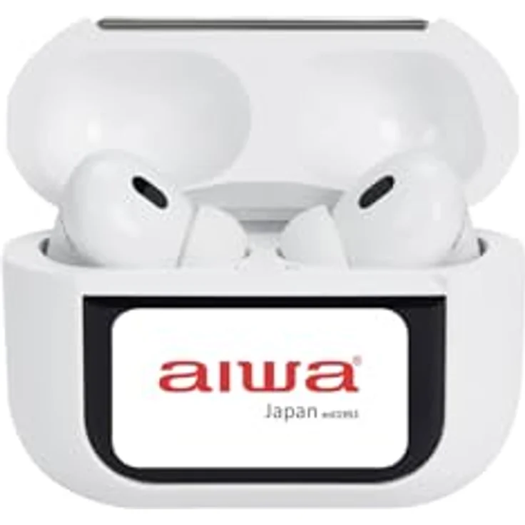 Aiwa EBTW-350WT, Kabellose Kopfhörer mit Ladebox, Weiss und Schwarz – Bild 1