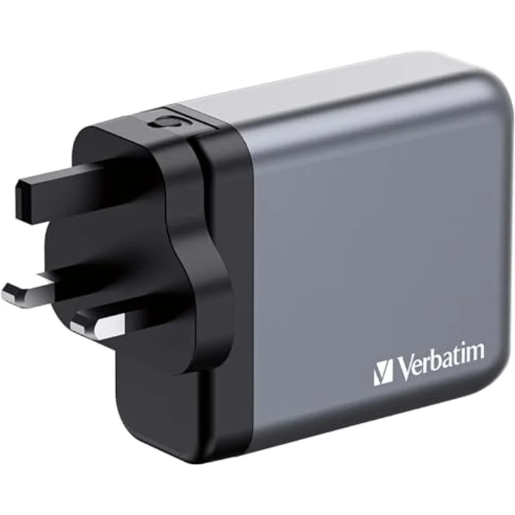 Verbatim GaN Charger 140 W, 4 Ports USB-C Ladegerät mit 3 x USB-C, 1 x USB-A, schnellladefähig, silbergrau, für MacBook, iPad, iPhone, Samsung und mehr – Bild 4