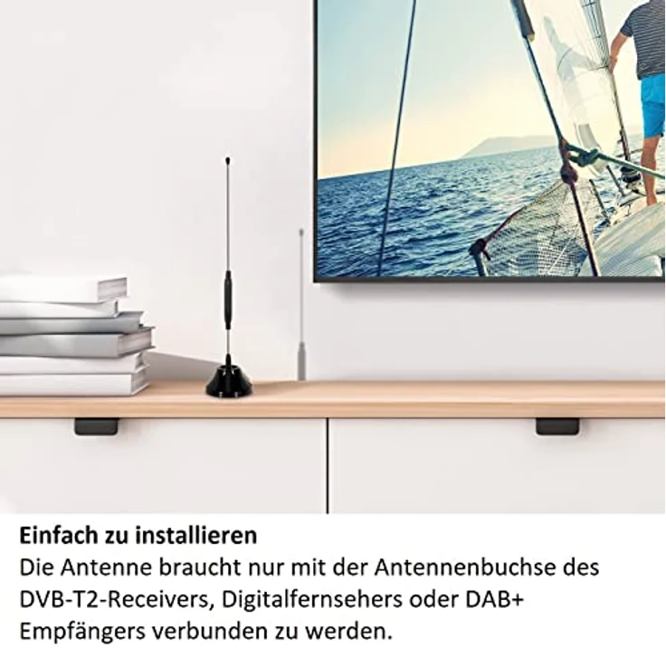 TechniSat DIGIFLEX TT6 Stabantenne (DVB-T2 HD, DAB+, UKW) schwarz – Bild 2