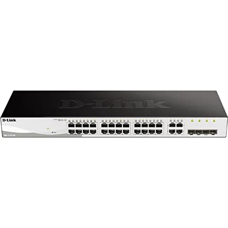 D-Link DGS-1210-28/E 28-Port Gigabit Smart Switch (24 x 10/100/1000 Mbit/s Base-T-Ports und 4 x 100/1000 Mbit/s Combo) - Nur EU-Netzkabel