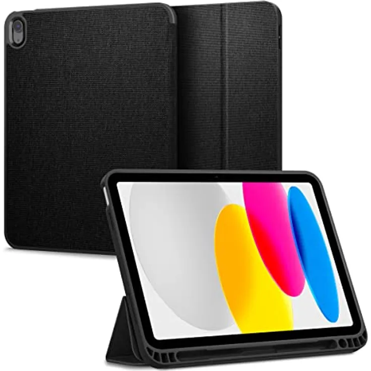Spigen URBAN FIT IPAD 10.9 2022 BLACK, Tablet Hülle mit automatischem Aufwachen und Ruhezustand, Schwarz