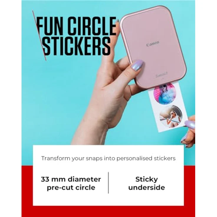 Canon ZP-2030-2C-20 ZINK Circle Sticker (4967C003) – Bild 4