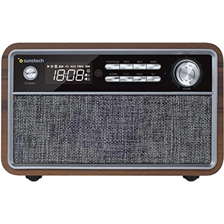 Sunstech RPBT500, Tragbares Holzradio mit Bluetooth, FM, USB und Freisprechfunktion, 6 W – Bild 3