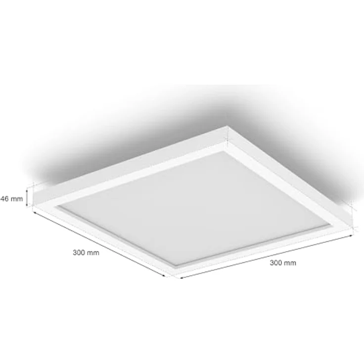Philips Hue Aurelle White Ambiance, LED-Panelleuchte 30 cm x 30 cm, smarte Deckenbeleuchtung in Weiß mit 50.000 Weißtönen – Bild 6