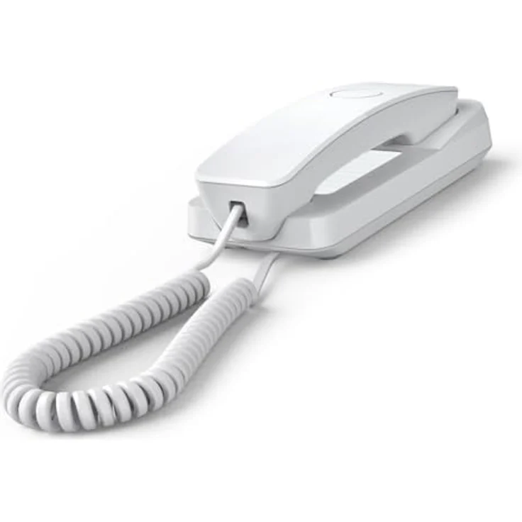 Gigaset Desk 200 ws, Schnurgebundenes Festnetztelefon in Weiß, platzsparend, 10 Kurzwahltasten, hörgerätekompatibel – Bild 3