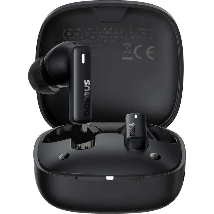 Baseus Wireless Kopfhörer Bowie E19 Tws In-Canal - Schwarz, IPX5 Wasserbeständigkeit, 12-mm-Treiber, ENC Technologie