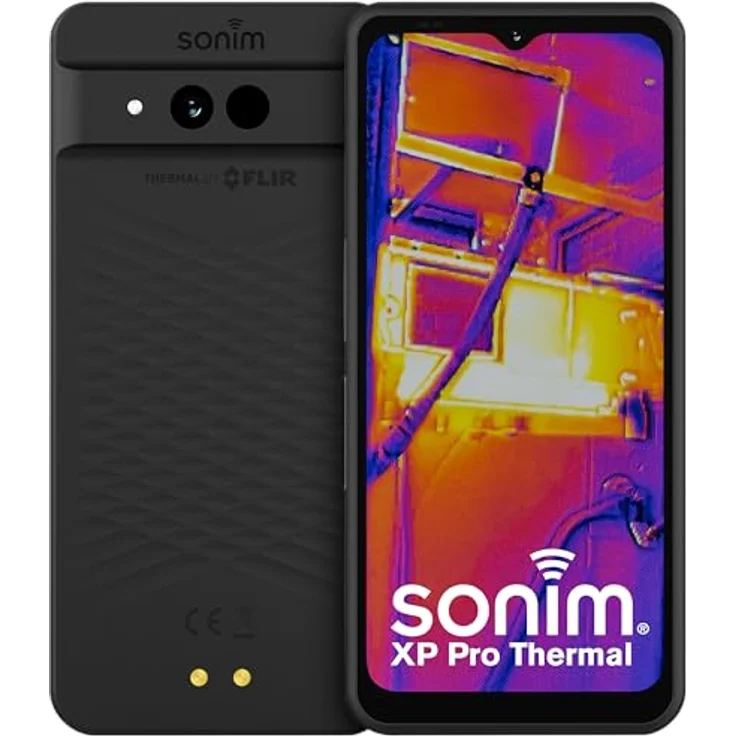 Sonim XP Pro Thermal, Robustes Smartphone mit 256 GB Speicher, 6.58 Zoll Display und Wärmebildkamera, Schwarz, Android™ 14 – Bild 1