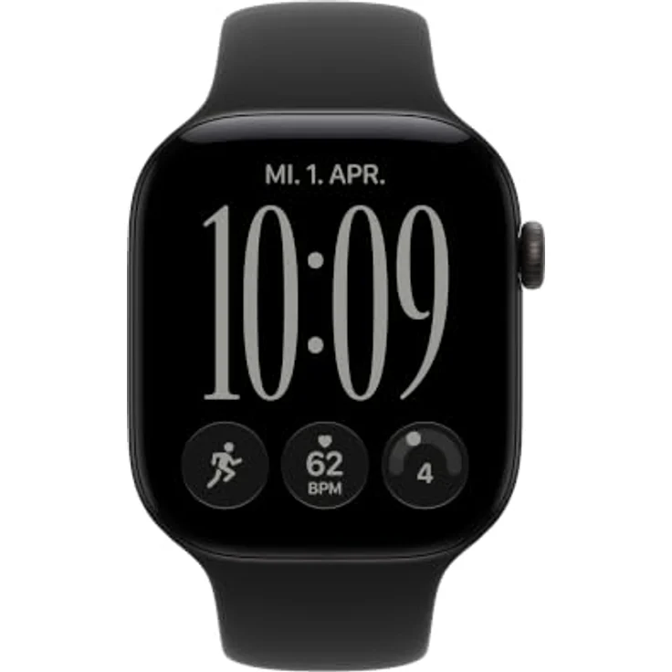 Apple Watch Series 12, 46mm Smartwatch mit Schwarz Aluminiumgehäuse, Schwarz Sport Band, leistungsstarker Gesundheits-Tracker – Bild 2