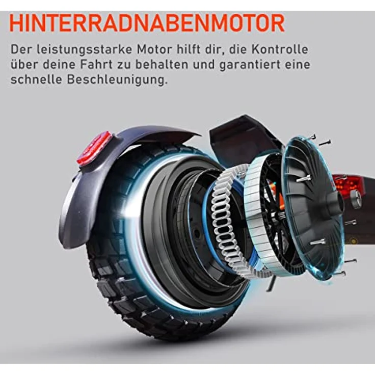 JOYOR S5 E Scooter, Elektroroller Fährt 40-55 Km, 48V13Ah Mit Doppeltem Hydraulischem Bremssystem Und Doppelter Stoßdämpfung, Electric Scooters, Faltbarer E Roller Mit 10" Straßenreifen – Bild 3