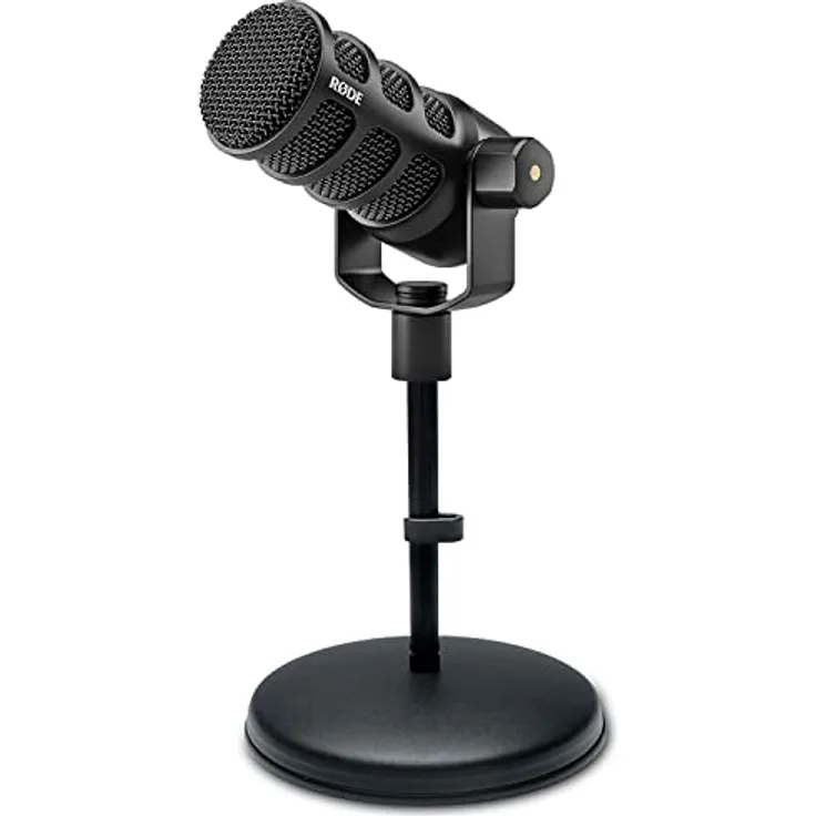 Rode Podmic USB XLR Podcast Sprecher-Mikrofon + keepdrum MS032 Tisch-Stativ