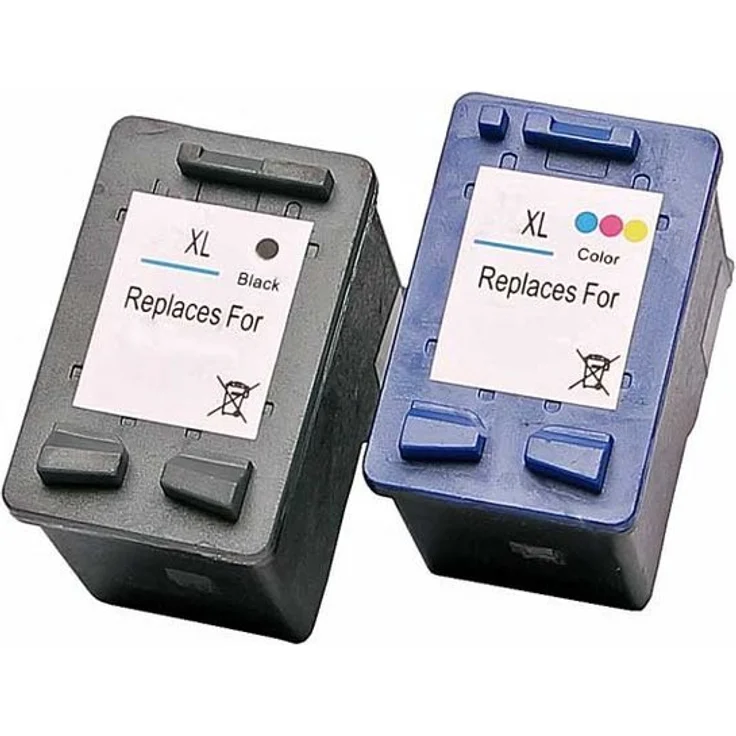 ABC Tintenpatrone (Kompatibles Set 2x Patrone für HP 21XL 22XL DeskJet 3910 3915 3920, 30 D1341 D1360 D1400 D1420 D1430 D1445 D1450 D1455 D1460 D1500 D1520 D) - Schwarz: 19 ML, Farbe: 15 ML, Remanufactured