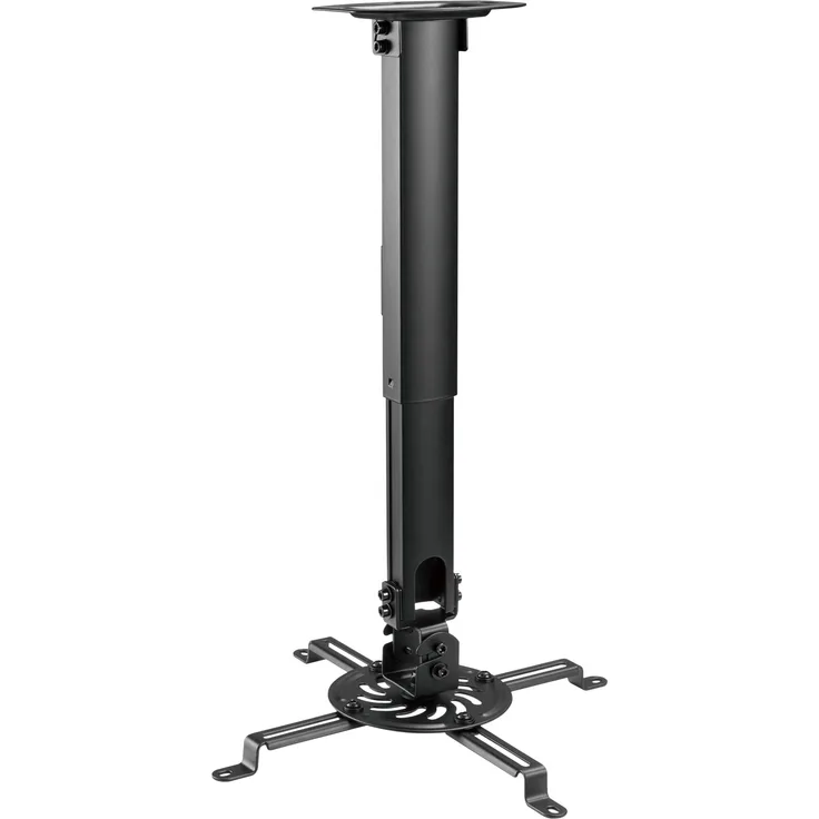 JTI GmbH Projektorhalterung Champion, Deckenhalterung mit verstellbarem Arm, 360° Drehung, für Projektoren bis 13,5 kg, Abstand 38-58 cm