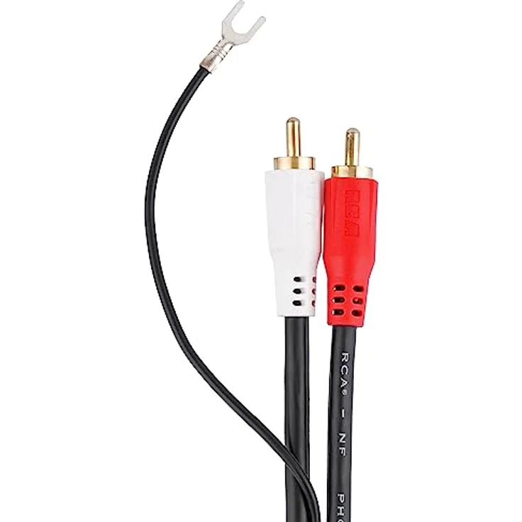 RCA Cinch Kabel | Phono Kabel für Plattenspieler | Cinch Kabel 1,5 m | Audio Kabel mit vergoldeten Kontakten | Für die heimische HiFi Anlage und das Heimkino | RCA Kabel 1,5m Schwarz – Bild 2