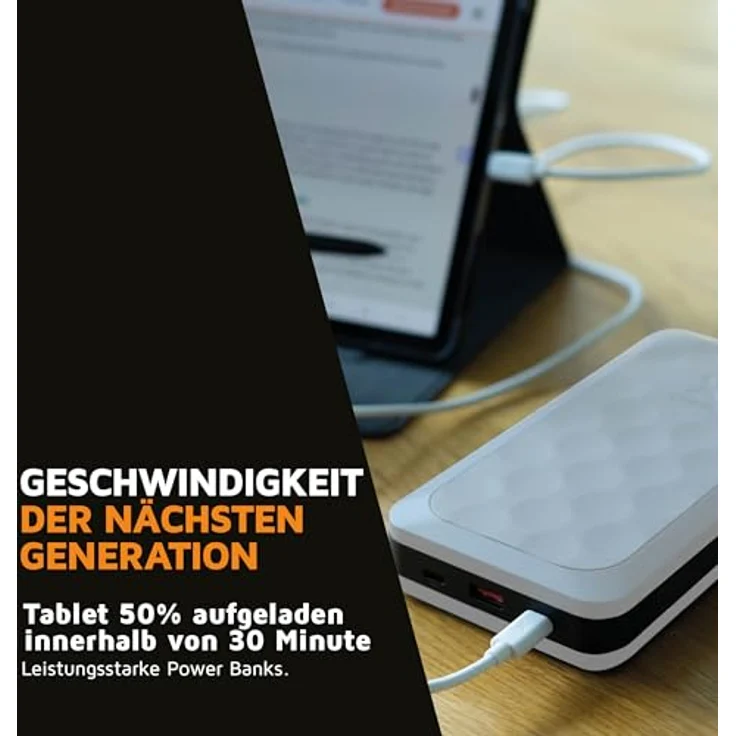 Xtorm Fuel Series 5 Powerbank, 10000 mAh, 20 W, 37 Wh, Weiss, aus recyceltem Kunststoff, für schnelles Laden von Smartphone und Tablet – Bild 2