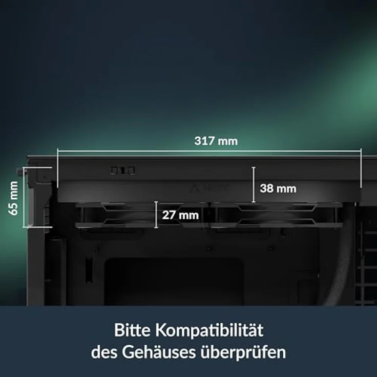 ARCTIC Liquid Freezer III Pro 280 A-RGB, AIO CPU Wasserkühler mit 2x140 mm Lüftern, 38 mm Radiator, PWM-Pumpe und VRM-Lüfter, Schwarz für AMD AM5/AM4 und Intel LGA1851/1700 – Bild 2