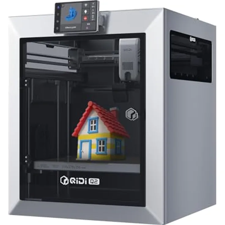 QIDI TECH Q2 3D-Drucker, 65°C beheizte Kammer, Auto-Leveling, AI-Kamera, 600 mm/s Höchstgeschwindigkeit, geschlossene Bauweise, 270x270x256mm Bauraum, geeignet für Einsteiger und Profis